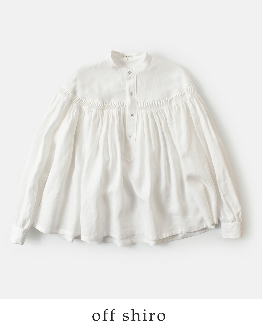 Scye（サイ） リネン キャンブリック タック ブラウス 60 1Linen