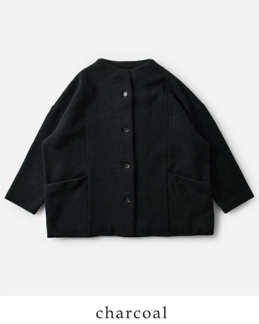 evam eva（エヴァムエヴァ） プレス ウール ショートコート e253k090