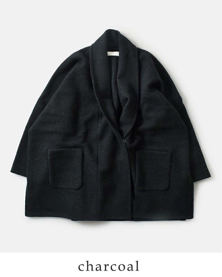 evam eva（エヴァムエヴァ） プレス ウール ローブ e253k092