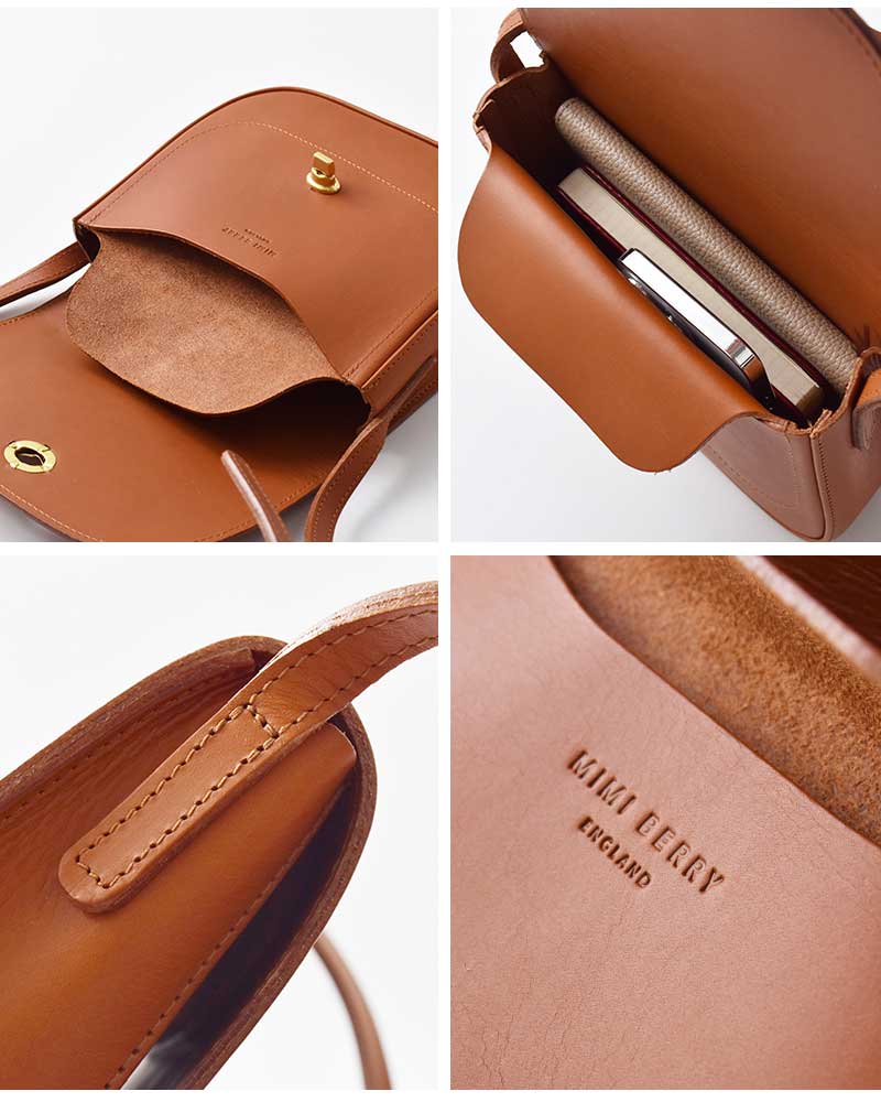 Mimi（ミミ） グレイン ベジタブル タンニンレザー ショルダーバッグ