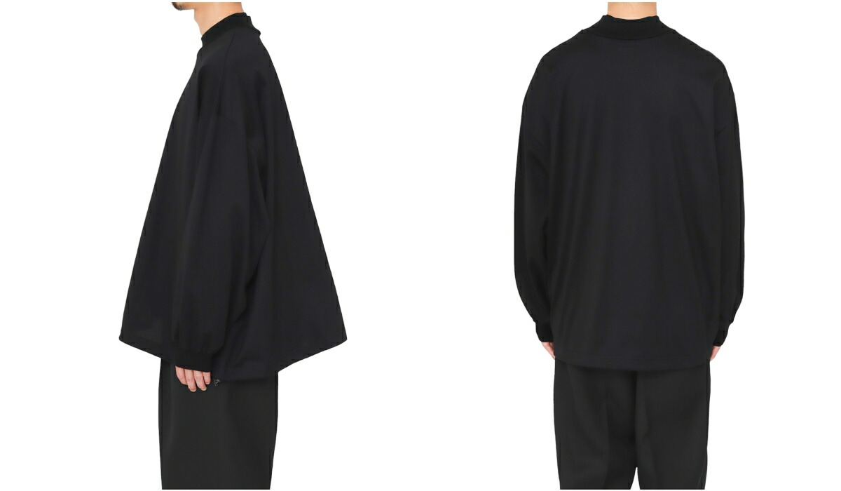 is-ness（イズネス） ： BALLOON MOCK LONG SLEEVE T SHIRT / 全3色