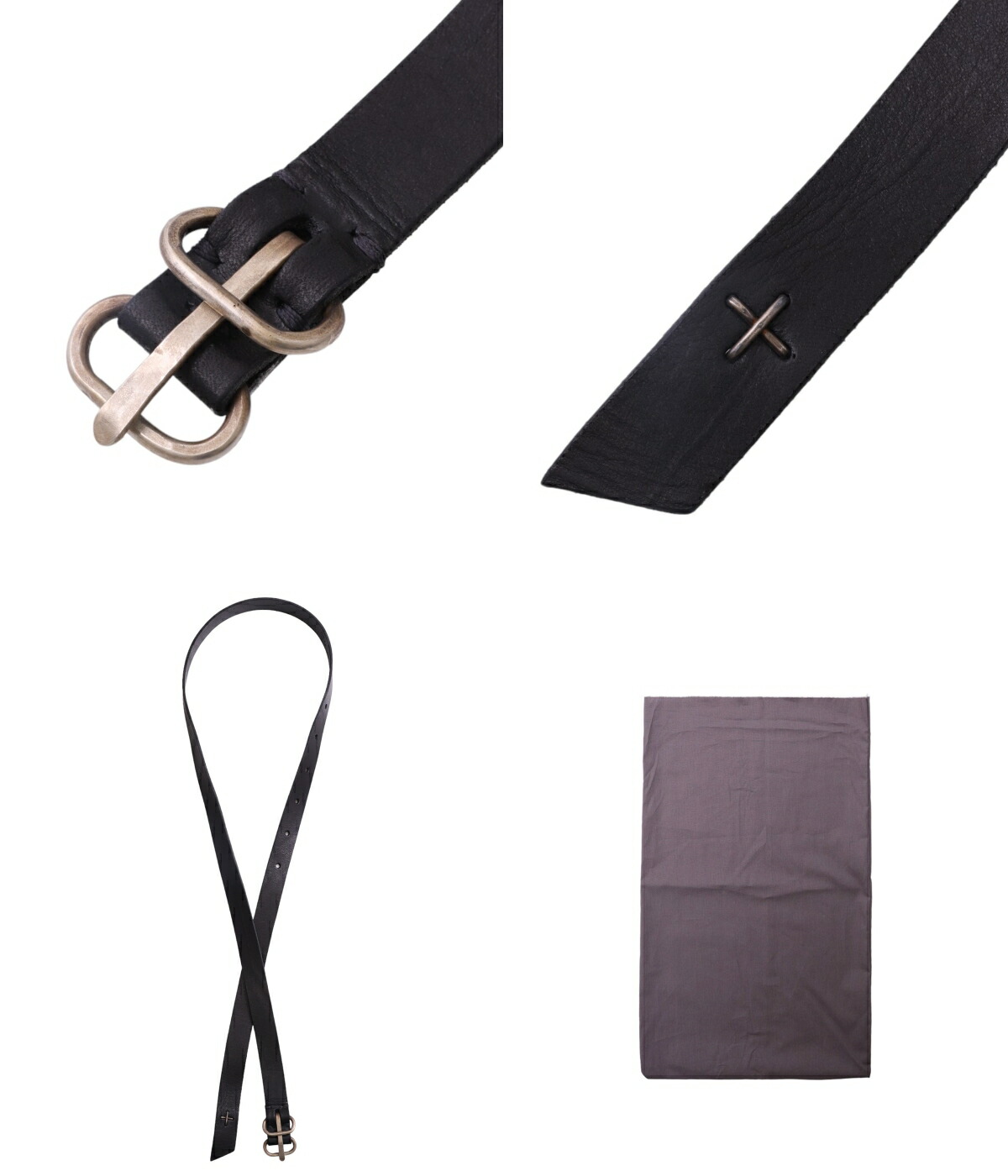 m.a+（エムエークロス） ： double oval buckle medium belt ： EL1C