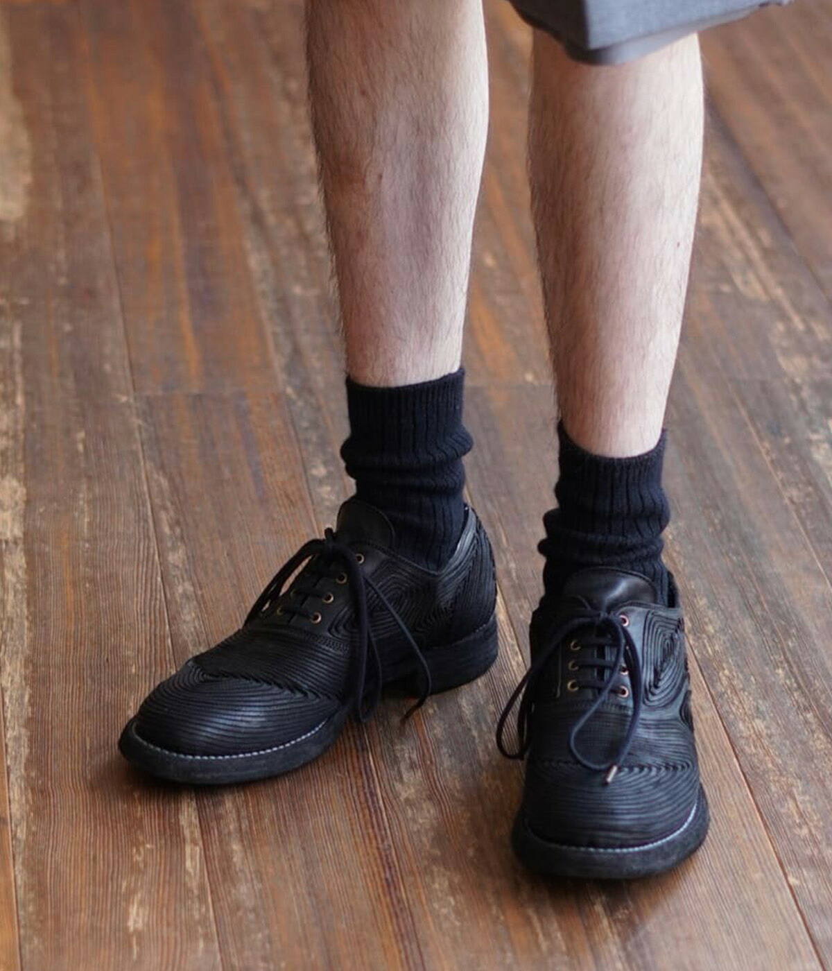 GUIDI（グイディ） ： ARMY LACED UP SHOES ： 110Z-RC-STANDARD