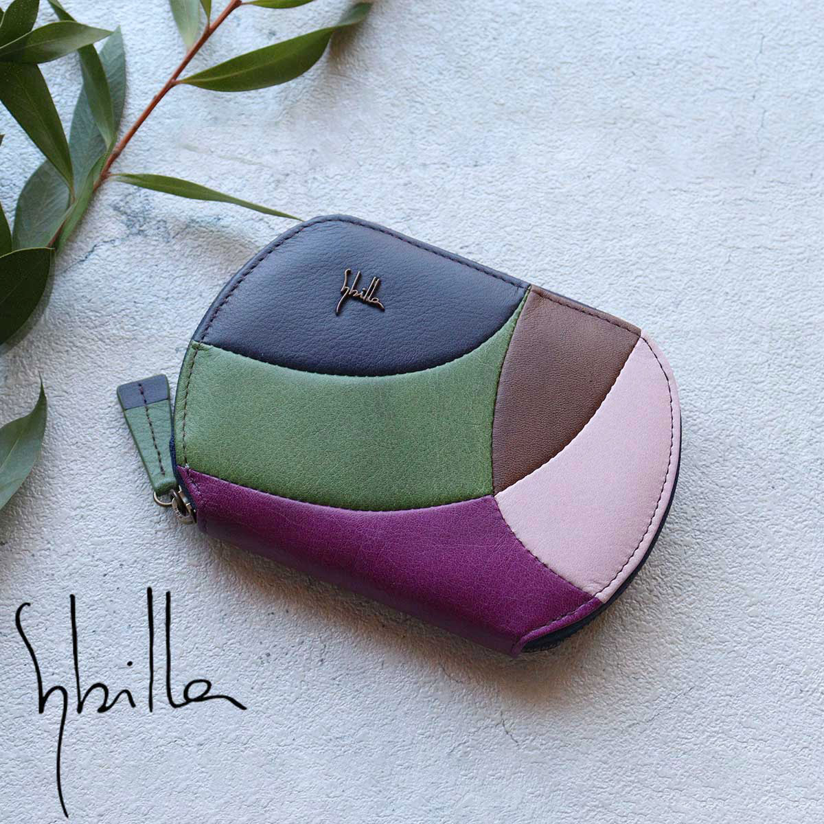 Sybilla（シビラ） 二つ折り財布 ラウンドファスナー ボックス型小銭