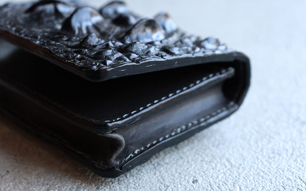 名刺入れ カードケース クロコダイル ナイルクロコ ホーンバック革