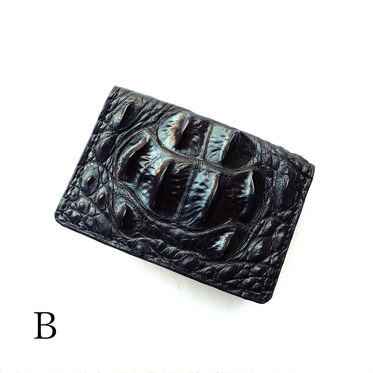 名刺入れ カードケース クロコダイル ナイルクロコ ホーンバック革
