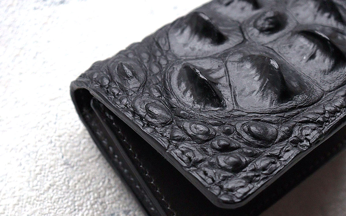 名刺入れ カードケース クロコダイル ナイルクロコ ホーンバック革