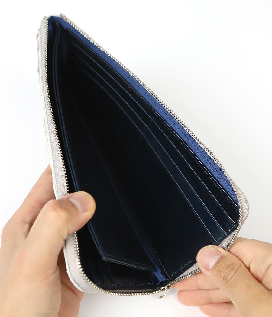 ZOO ズー 大蛇革 ダイヤモンドパイソン L字ファスナー長財布 6mUP