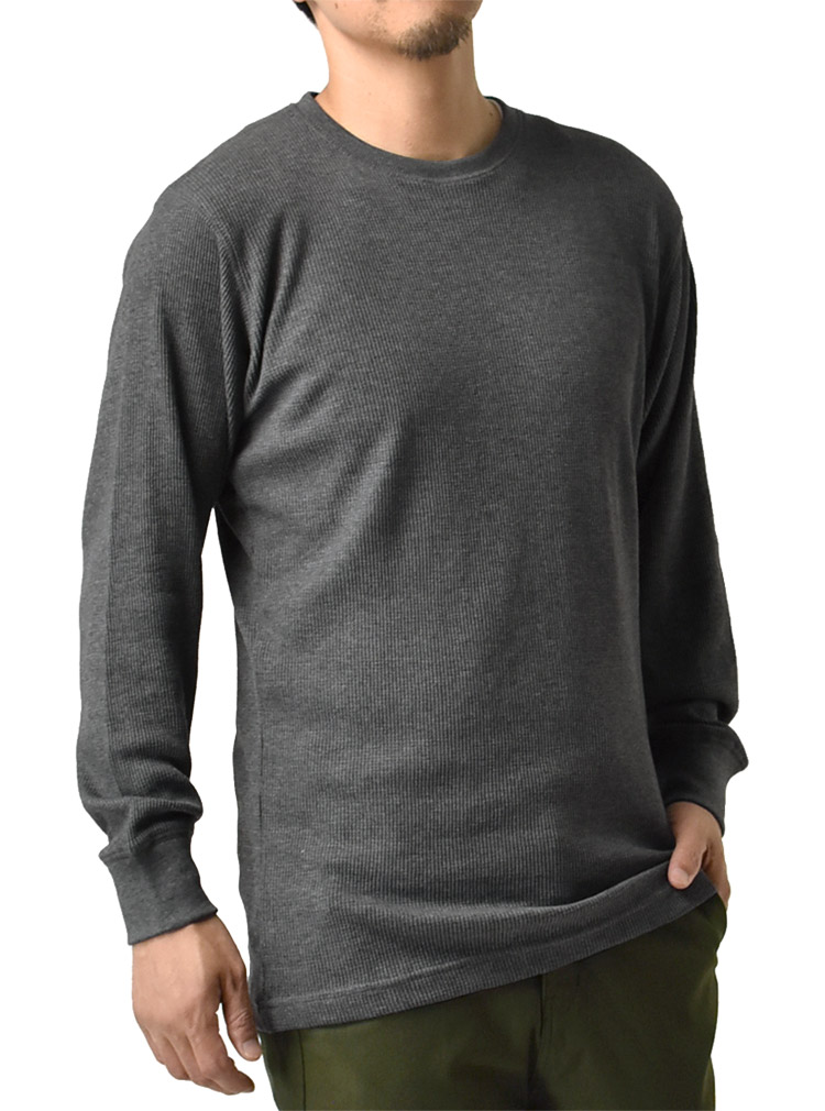 ARUGE（アルージェ） 長袖Tシャツ ロンT ワッフル サーマル メンズ