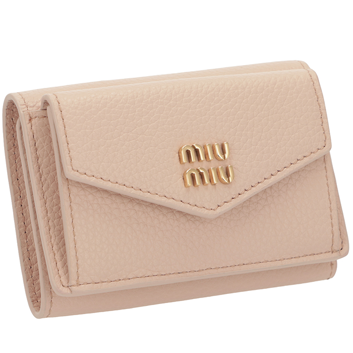 miu miu（ミュウミュウ） 【並行輸入品】 財布 三つ折り レザー ロゴ