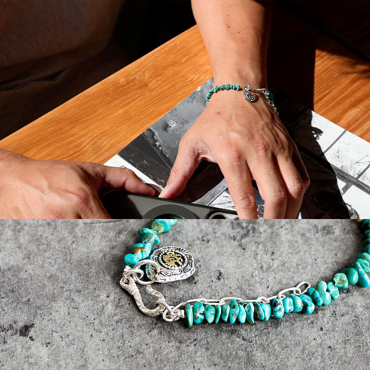 good vibrations ブレスレット メンズ ターコイズ シルバー925