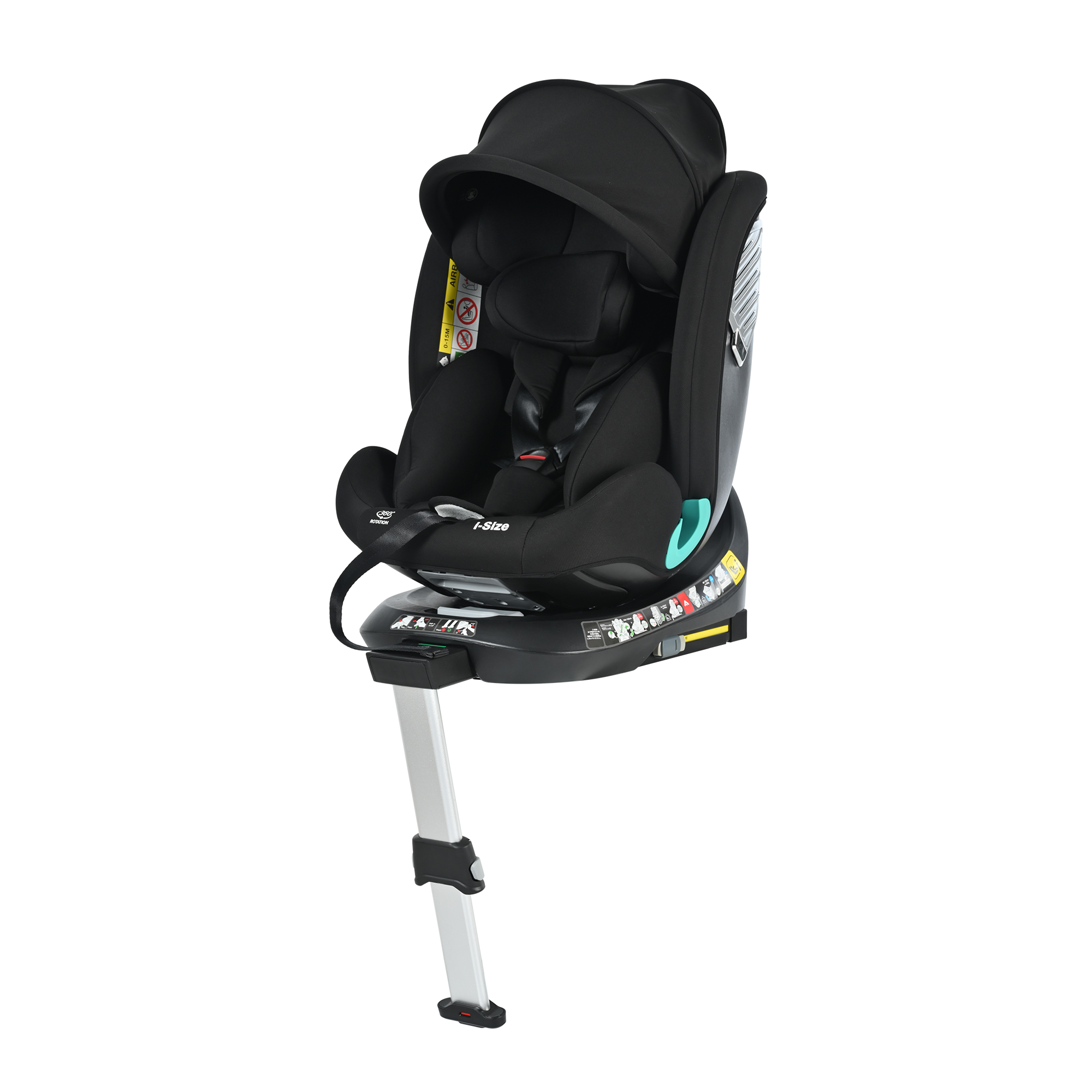 チャイルドシート 新生児 ISOFIX 0歳〜12歳 360度回転式 40〜150cm
