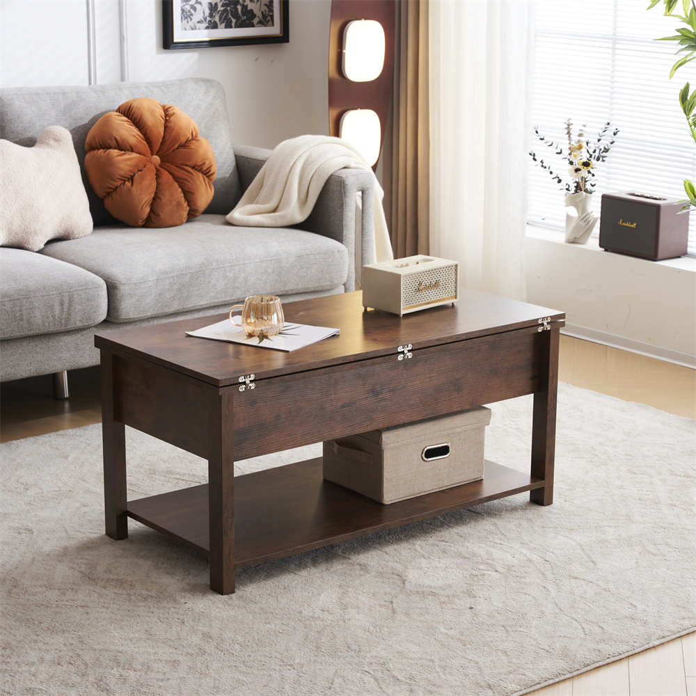 BTM 木製昇降テーブル 昇降式 高さ調節 リフティングテーブル センター