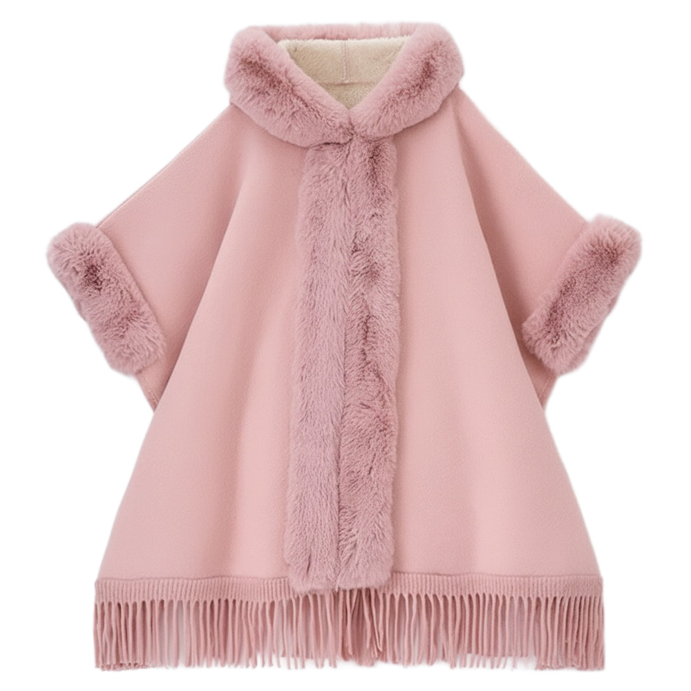 BACKYARD FAMILY（バックヤードファミリー） ポンチョ コート ファー