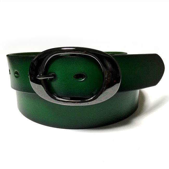 メンズセレクト グラデーション レザーベルト (グリーン) - recurrence