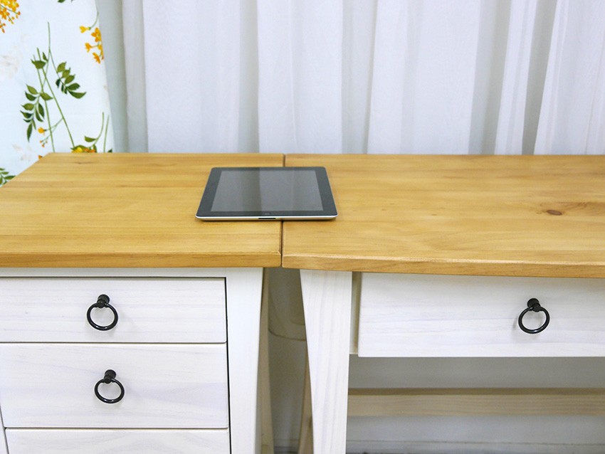 フレンチカントリーデスク サイドチェストF03セット リング取っ手