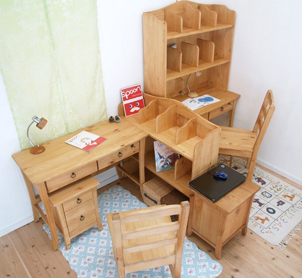 カントリー デスク用 上置き 本棚 単品 奥行30cm パイン家具 パイン