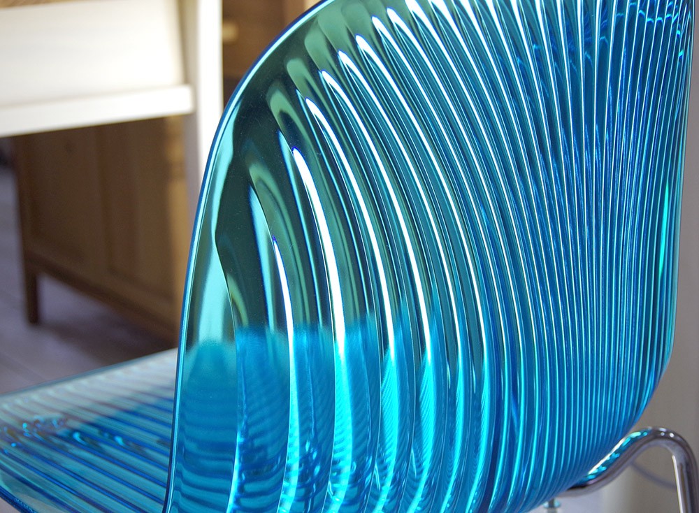 デザイナーズ ダイニングチェア Ocean クリアブルー 完成品 イタリア製