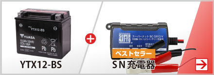 バイク用バッテリー YTX12-BS 密閉型 台湾ユアサ YUASA 正規代理店