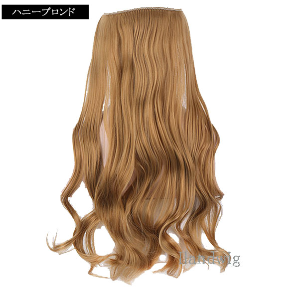 エクステ カール ステルスワイヤー ウィッグ ワイヤーエクステ ロング