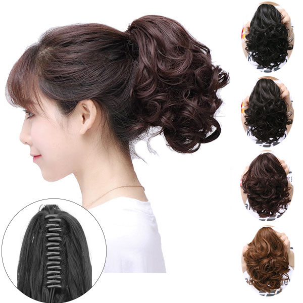 ポニーテール バンスクリップ ポイントウィッグ ショートカール