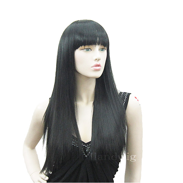 フルウィッグ ロング ストレート 60cm ウィッグ フル 全頭かつら