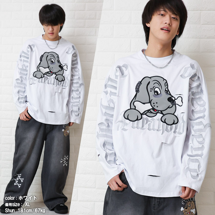 GALFY（ガルフィー） ロンT 病みに染まりし ストリート オシャレ 長袖T