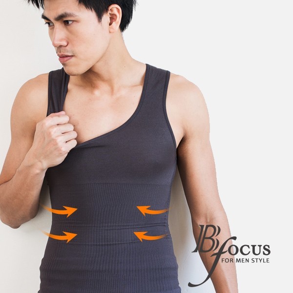 男性用補正下着 280Dシェイプアップ補正下着タンクトップ (2394) 灰