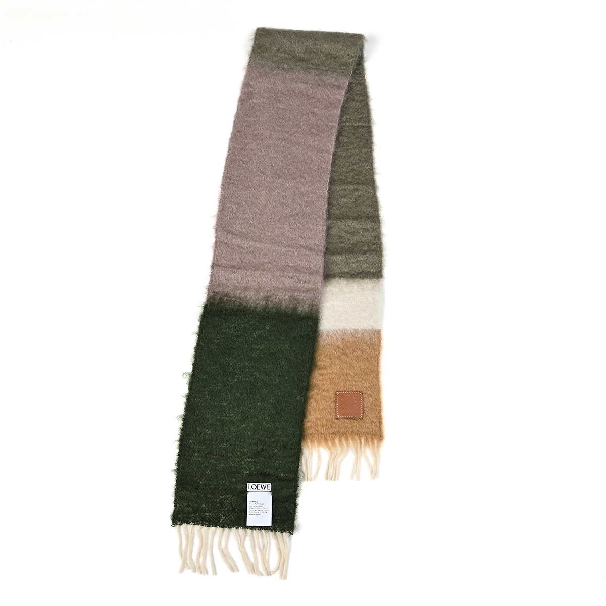 ロエベ スカーフ loewe ウールモヘア ストライプ マフラー : BELLA