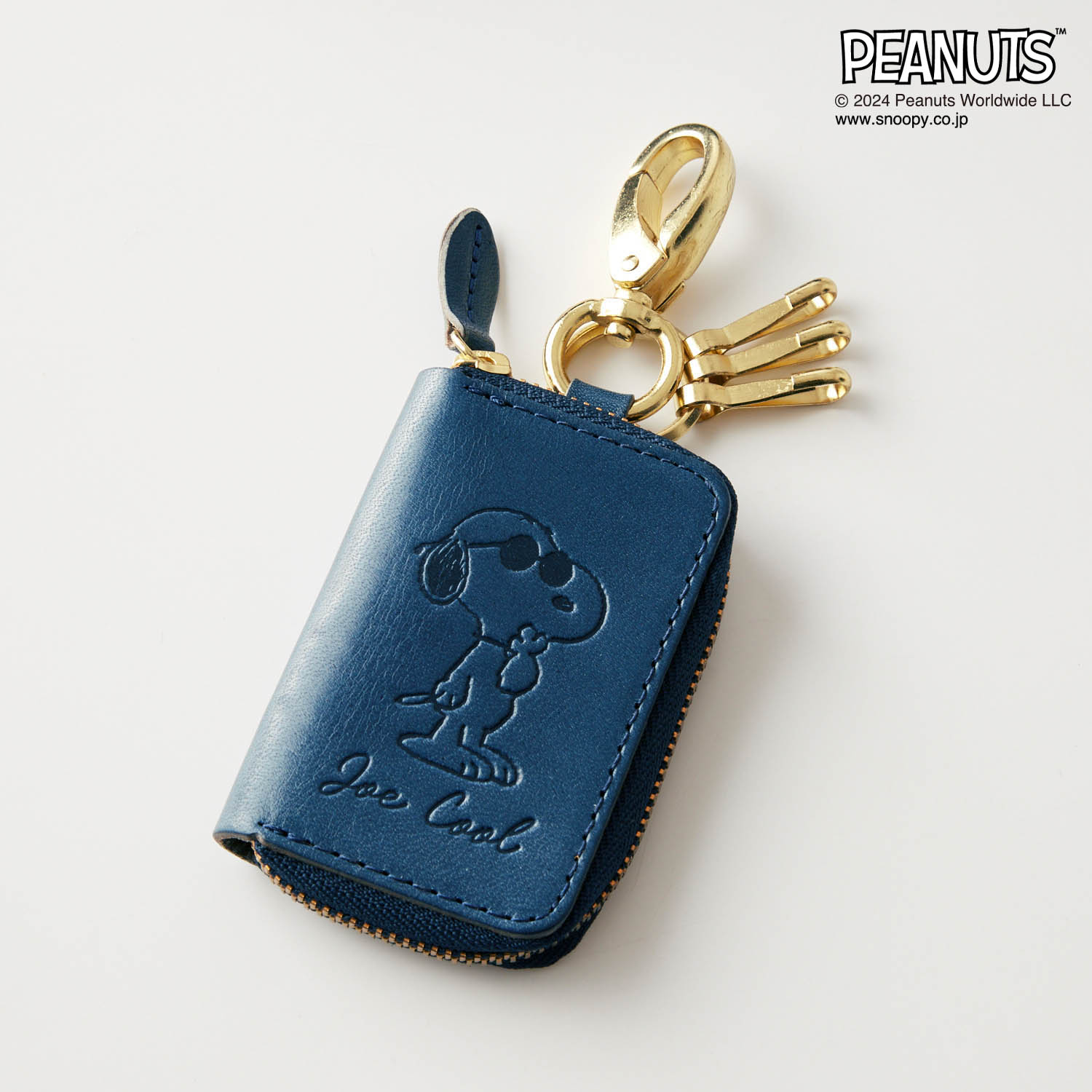PEANUTS スマートキーケース キーケース 栃木レザー 本革 コンパクト
