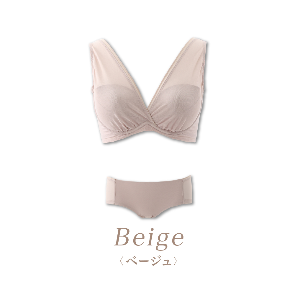 ノンワイヤーブラ ブラジャー Nongy ノンジー上下セット DR METHOD