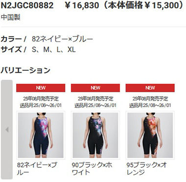 MIZUNO（ミズノ） フィットネス水着 レディース Lサイズ N2JGC80882