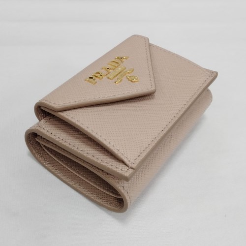 PRADA（プラダ） サフィアーノレザー 財布 三つ折り レディース ピンク