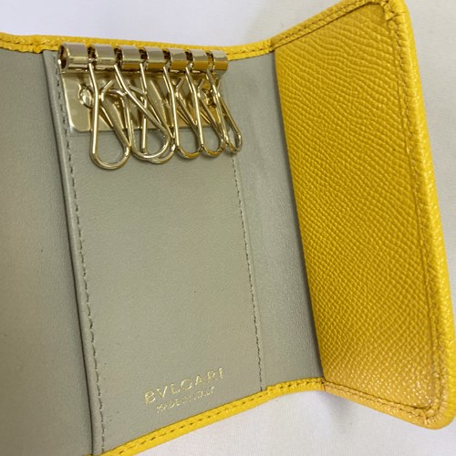 BVLGARI（ブルガリ） キーケース レザー ロゴクリップ キーホルダー