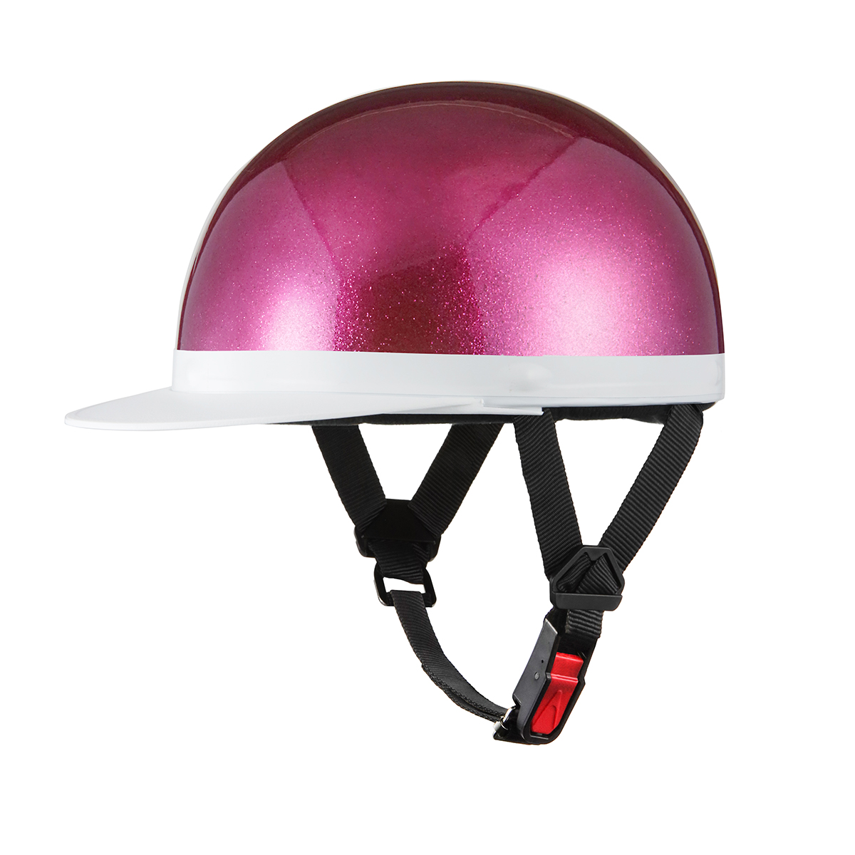 バイクヘルメット 半キャップ 半ヘル 白ツバ Lサイズ 57~59cm SG規格