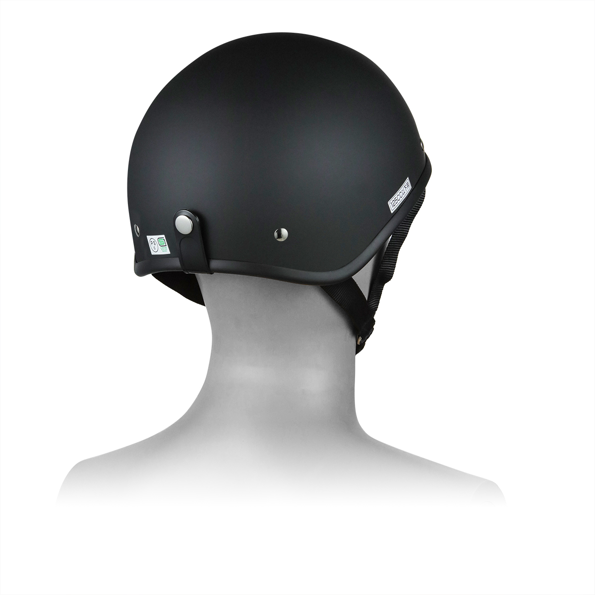 バイクヘルメット ブラックマット 黒 ダックテール フリーサイズ 124cc