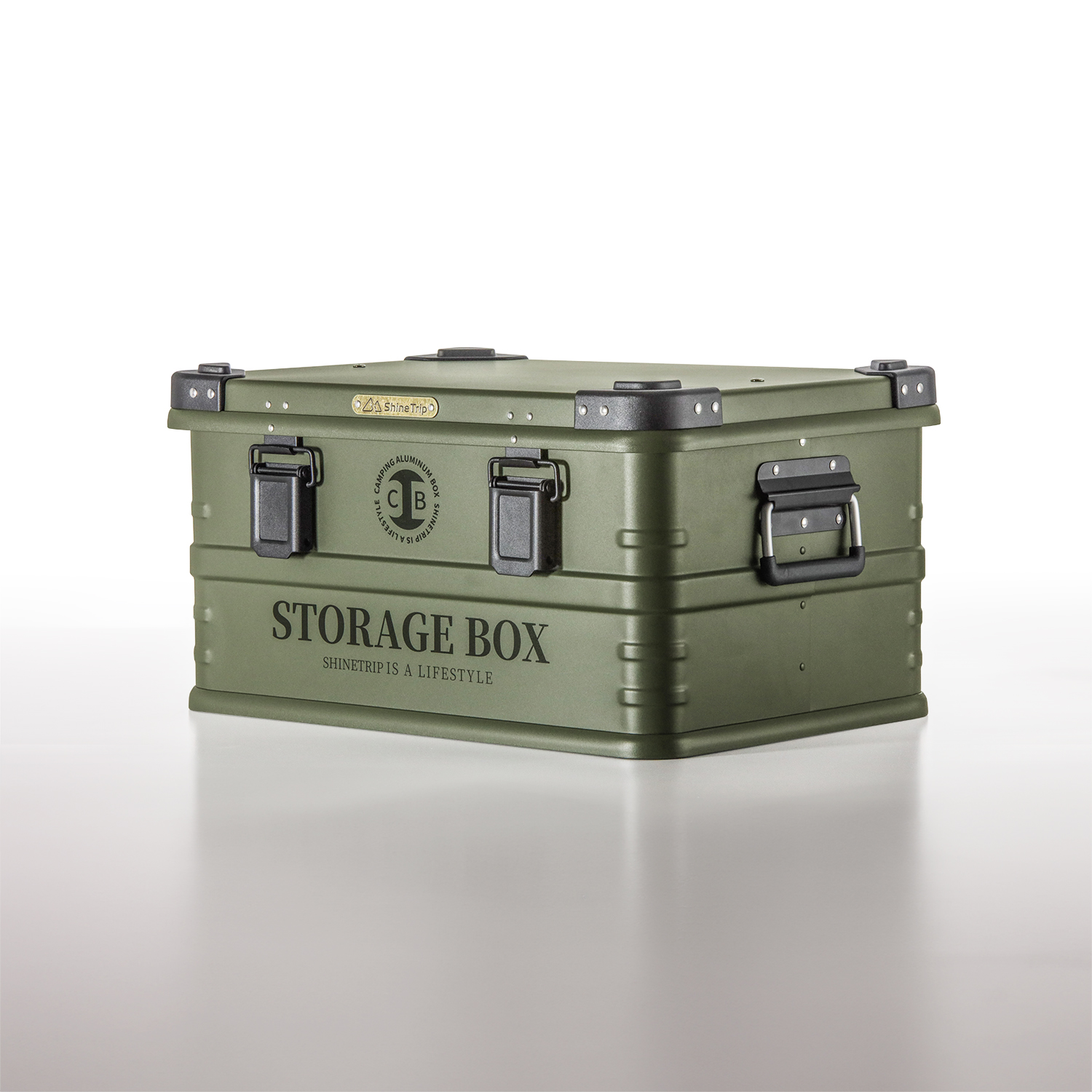 アルミコンテナ 44L 5kg アーミーグレー 灰色 コンテナボックス