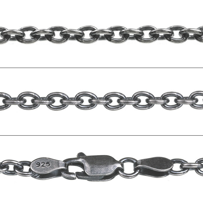 Binich（ビニッチ） シルバー925 ネックレス チェーン 燻しアズキ