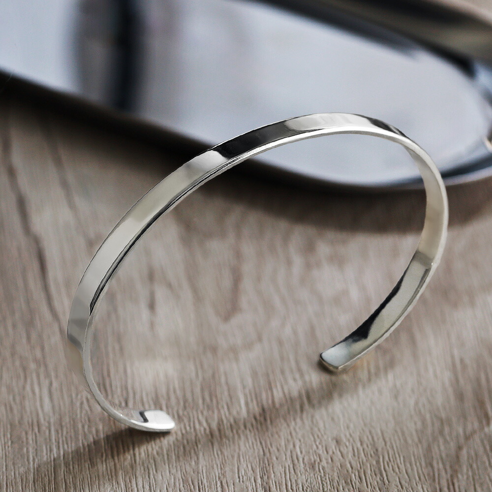 Binich（ビニッチ） ブレスレット メンズ シルバー925 平打ち バングル