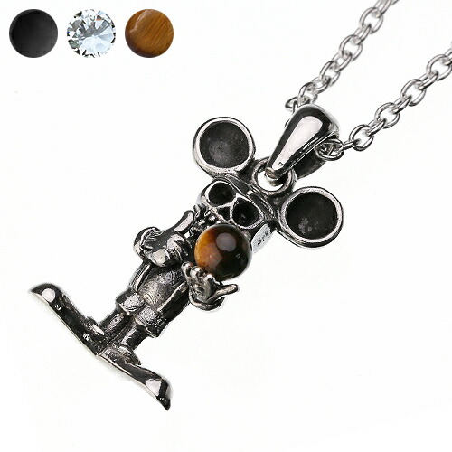 Binich（ビニッチ） スカル マウスネックレス ペンダントトップ メンズ