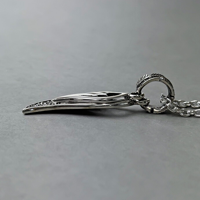 Binich（ビニッチ） シルバー925 フェザーネックレス メンズ