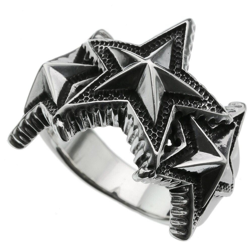 Binich（ビニッチ） ハニカム トリプル スター リング メンズ 指輪