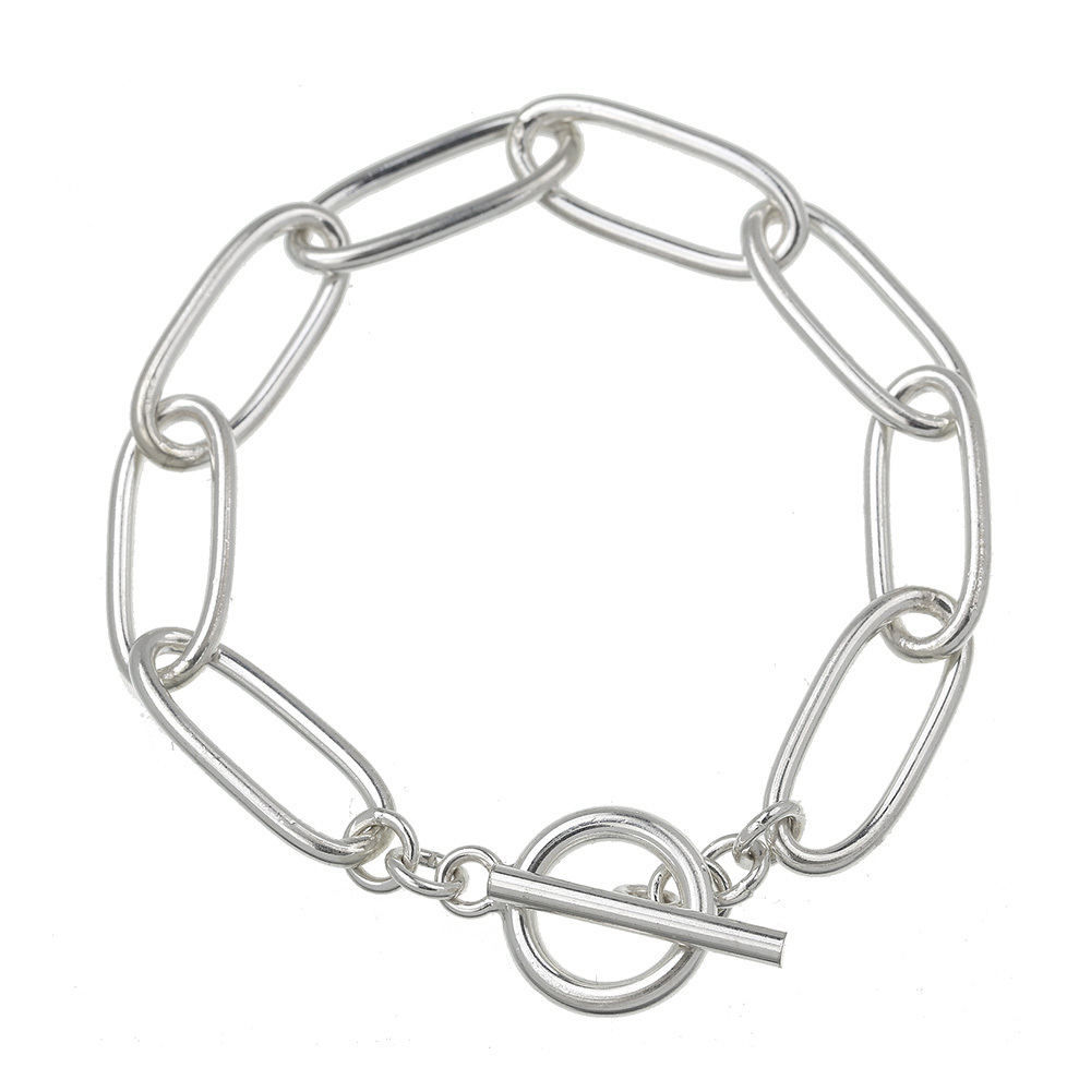 Binich（ビニッチ） 楕円 チェーン Tバー ブレスレット シルバー925