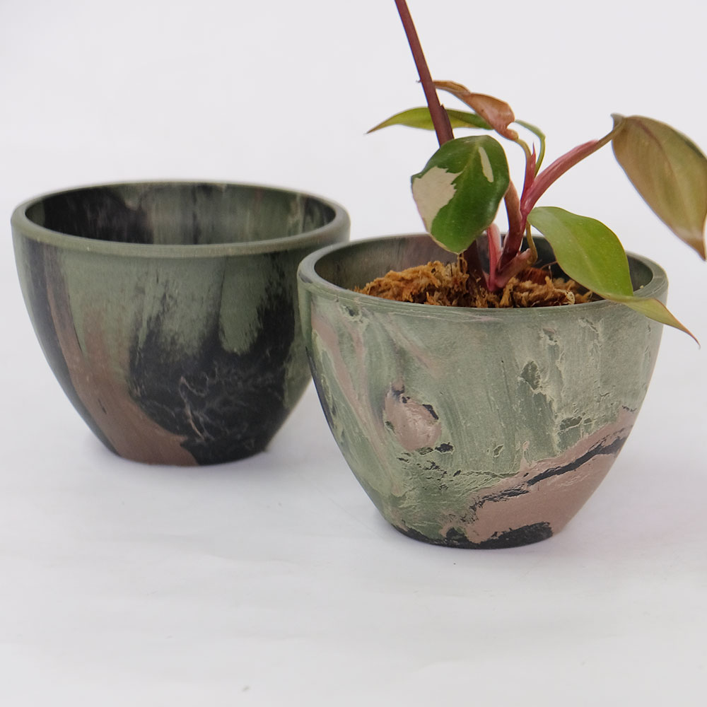 プラ鉢 カモフラージュポット bowl 10 迷彩柄 CAMO 径10.5cm 高さ8cm