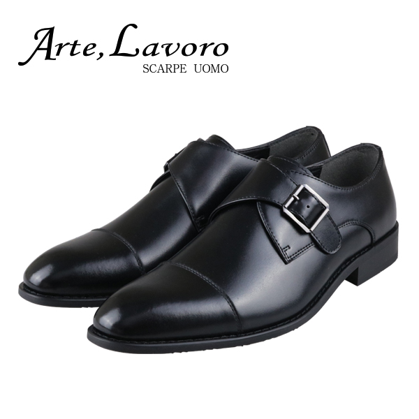 ビジネスシューズ モンクストラップ 本革 メンズ 日本製 革靴 3E