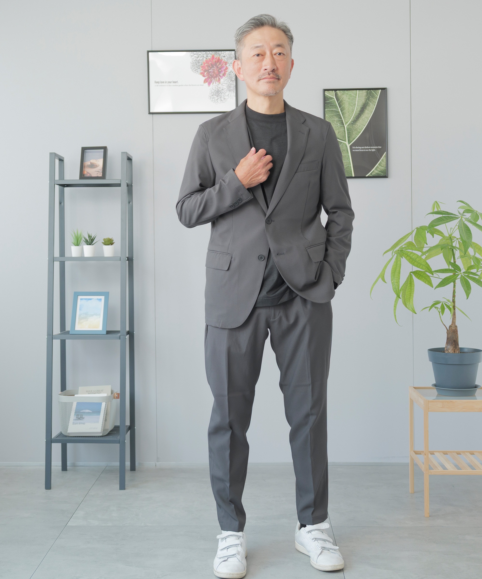 AWC セットアップ メンズ スーツ カジュアルスーツ ジャケット