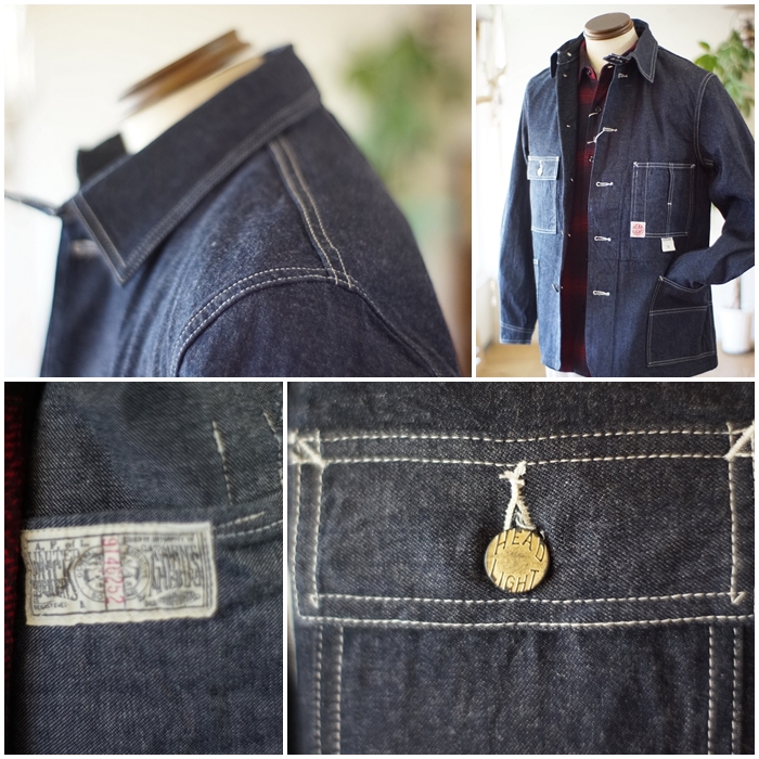 SUGAR CANE HEADLIGHT ヘッドライト デニムワークコート カバーオール