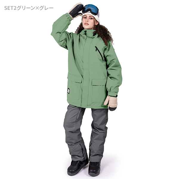BOARDEE スノボウェア レディース 上下セット スノーボードウェア