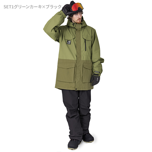 BLACK SNOW スノボウェア メンズ 上下セット スノーボードウェア