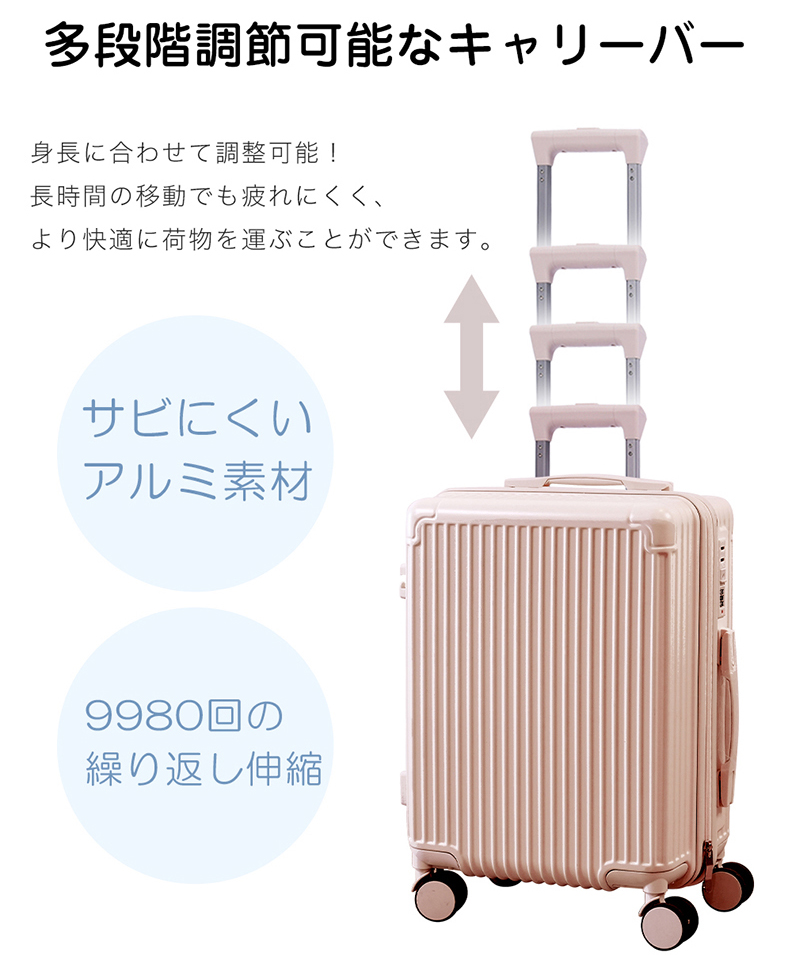 CICIBELLA 2026年 スーツケース2点福袋 機内持ち込み キャリーケース S